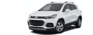 A white 2021 Chevy Trax LT is angled left.