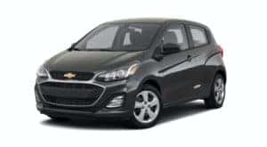 A black 2022 Chevy Spark is angled left.