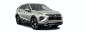A silver 2022 Mitsubishi Eclipse Cross is angled right.