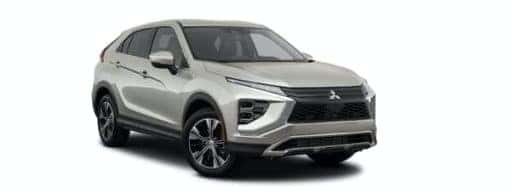 A silver 2022 Mitsubishi Eclipse Cross is angled right.