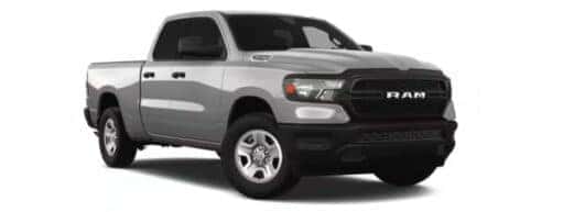 A grey 2022 Ram 1500 Tradesman is angled right.