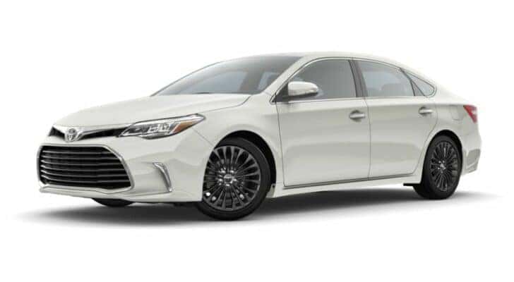 A white 2017 Toyota Avalon is angled left.