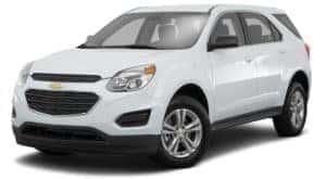 A white 2016 Chevy Equinox is angled left.