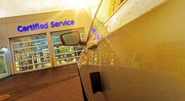 Certified service center is shown at a car service near me.