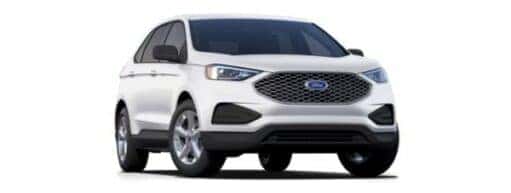 A white 2024 Ford Edge is angled right.