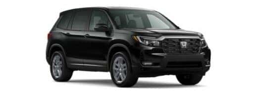 A black 2024 Honda Passport EX-L is angled right.