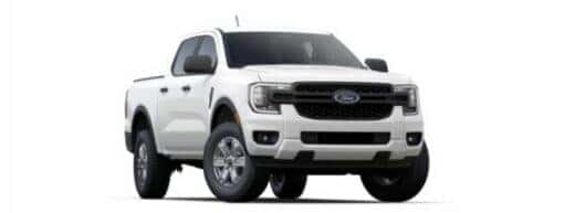 A white 2024 Ford Ranger XL is angled right.