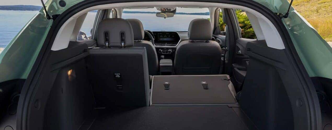 The rear cargo area is shown in a 2024 Chevy Trax ACTIV.