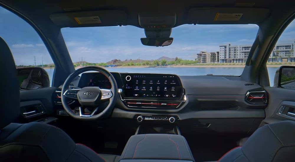 The cabin of a 2024 Chevy Silverado EV.