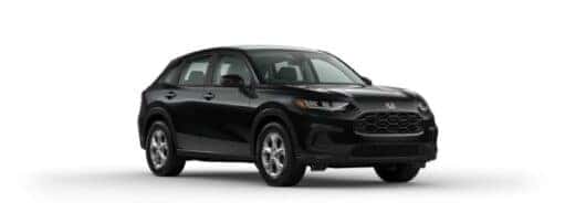 A black 2025 Honda HR-V is angled right.