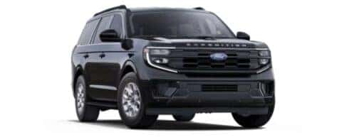 A black 2025 Ford Expedition is angled right.