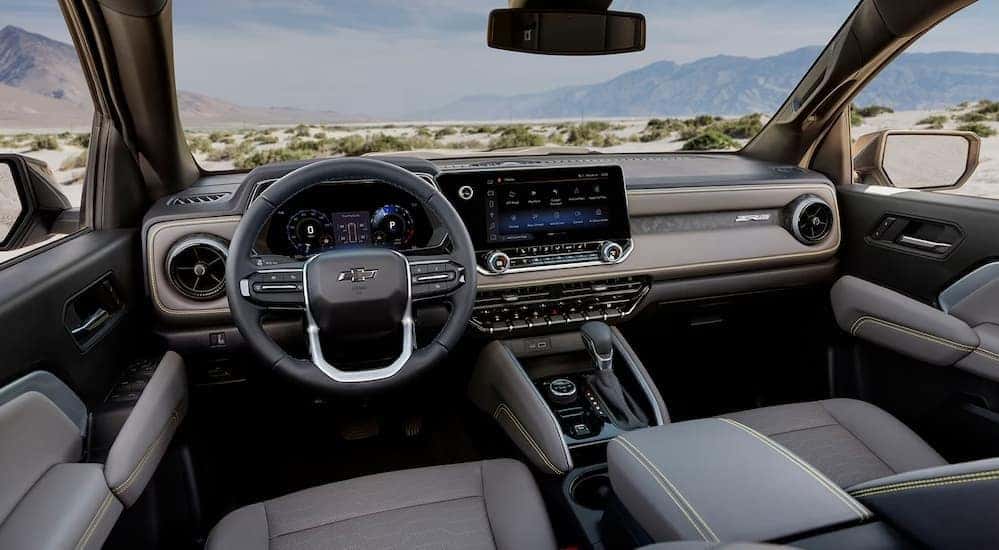 Gray interior in a 2025 Chevy Colorado ZR2.
