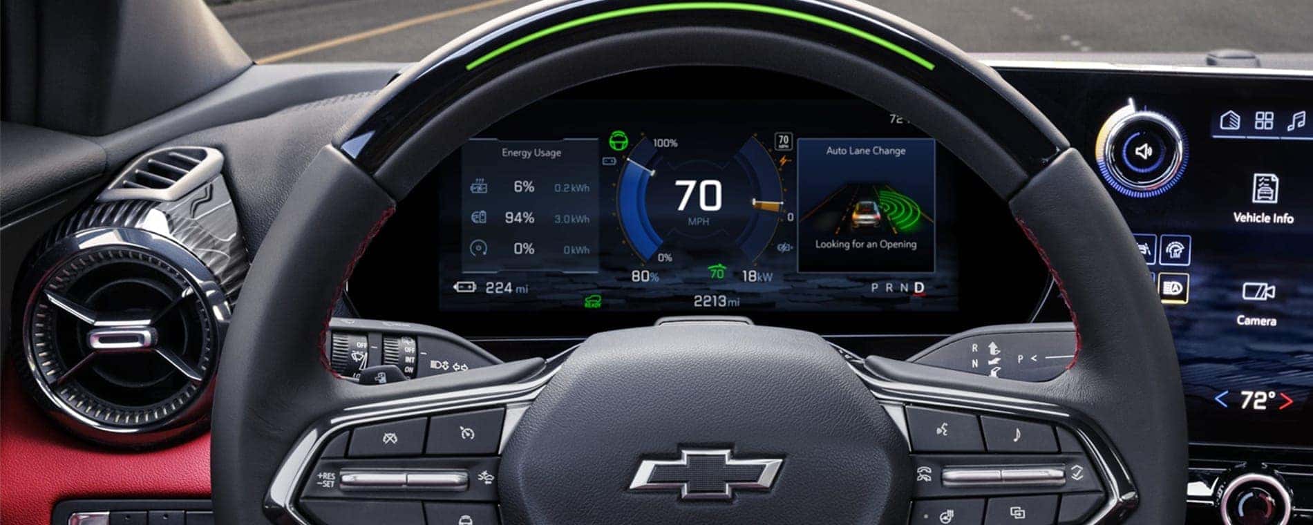 Digital gauge in a 2025 Chevy Blazer EV.