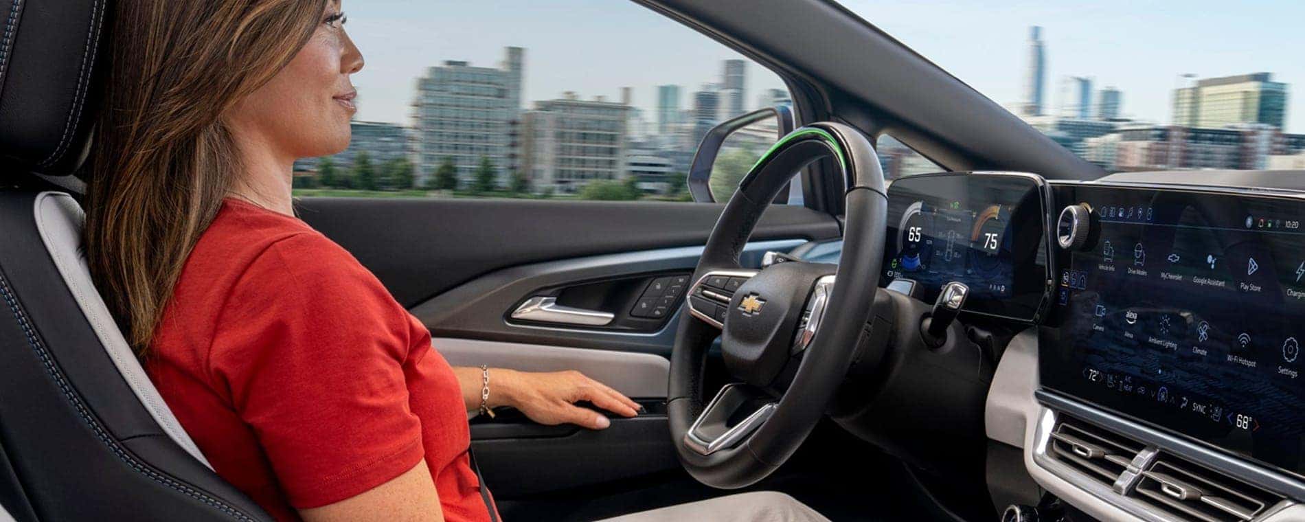 Person using SuperCruise in a 2025 Chevy Equinox EV.