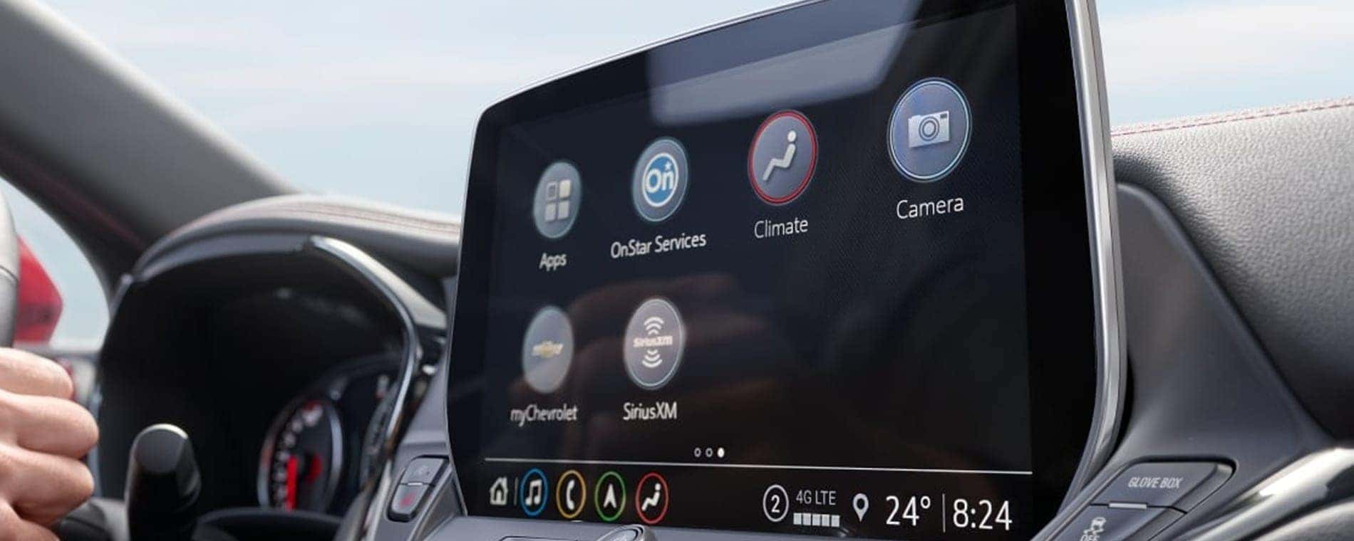 Infotainment screen in a 2025 Chevy Blazer.