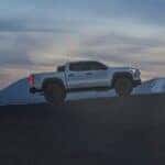 A white 2025 Chevy Colorado Bison parked off-road.