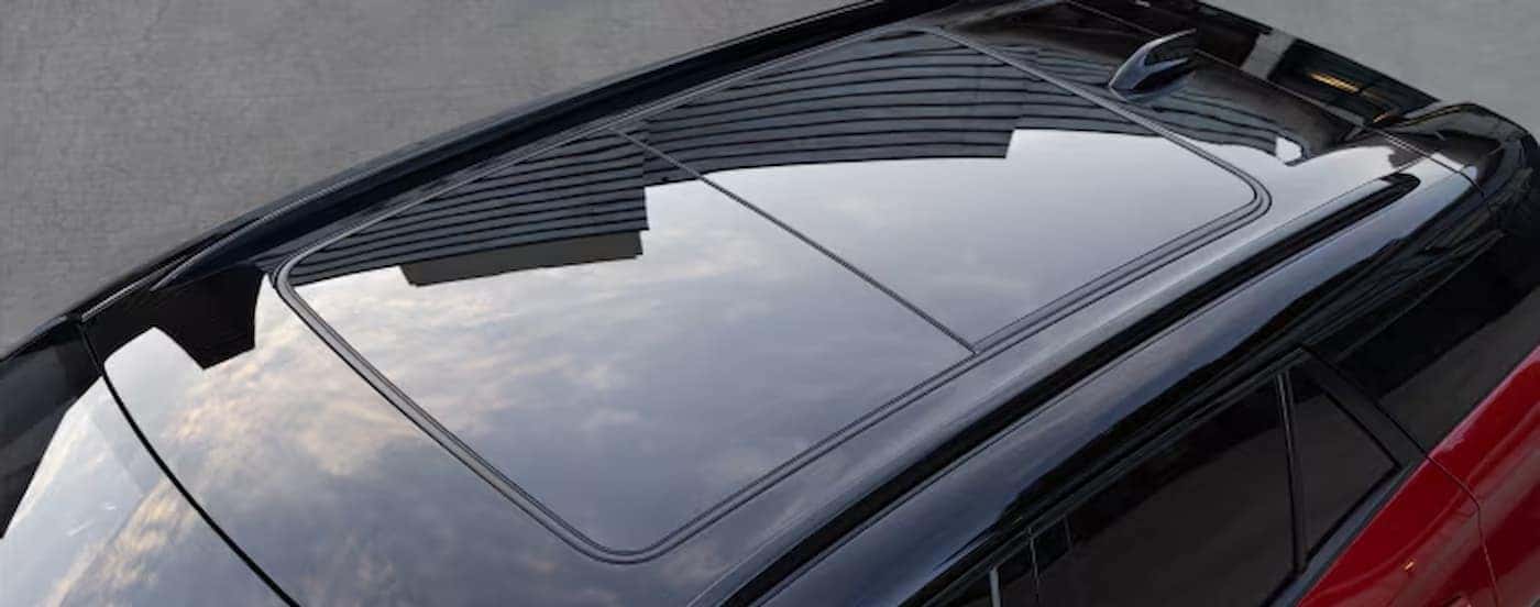 Close-up of a moonroof on a 2025 Chevy Blazer EV.