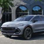 A parked 2025 Chevy Equinox EV RS for sale.