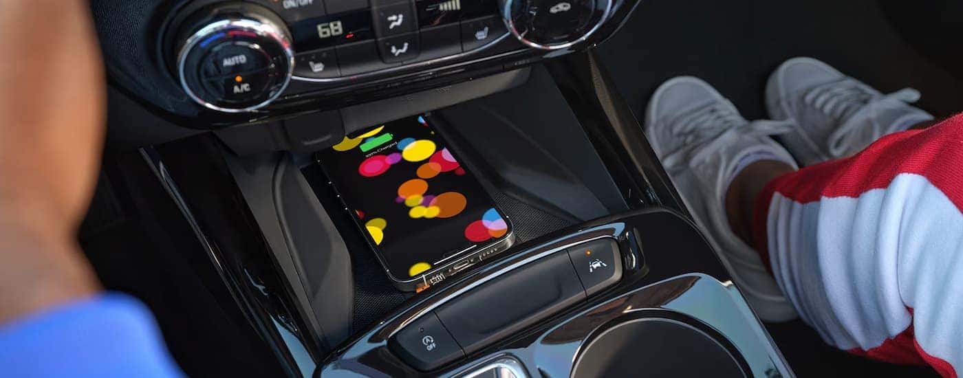 Footwell and center console in a 2025 Chevy Trax