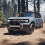 A gray 2025 Ford Bronco Sport off-roading.