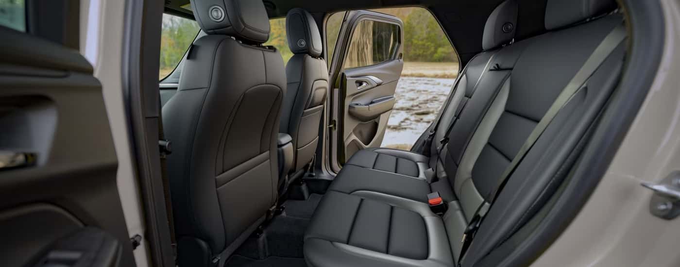 Black rear leather seating in a 2026 Chevy Trailblazer