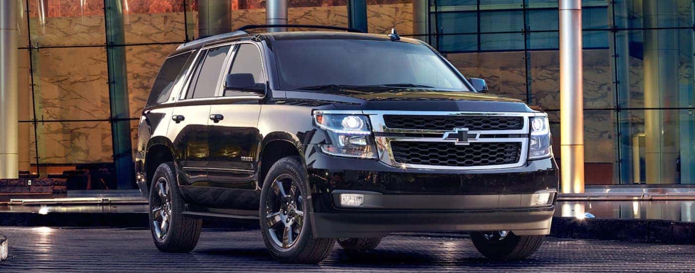 Midnight Edition 2017 Chevy Suburban for sale parked after a test drive