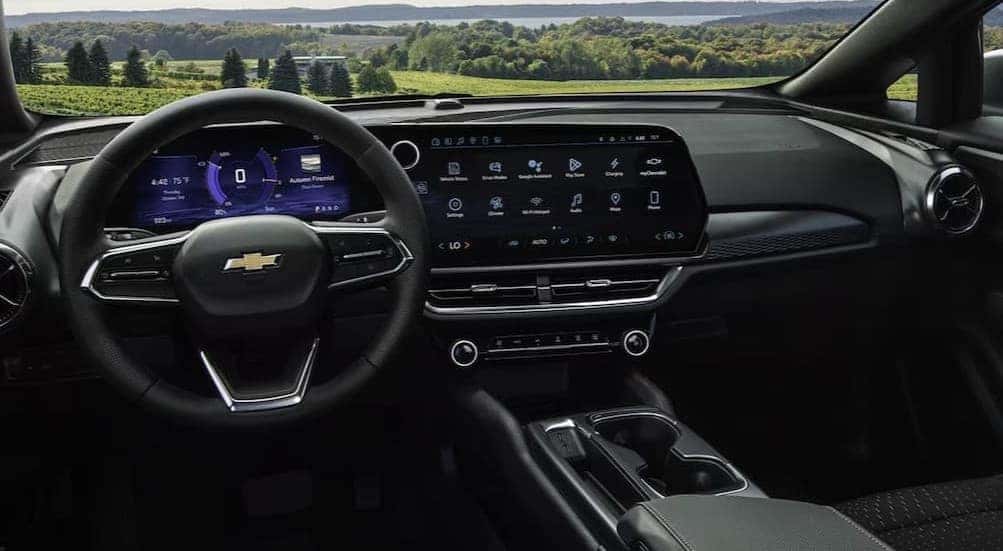 Black dash in a 2026 Chevy Equinox EV.
