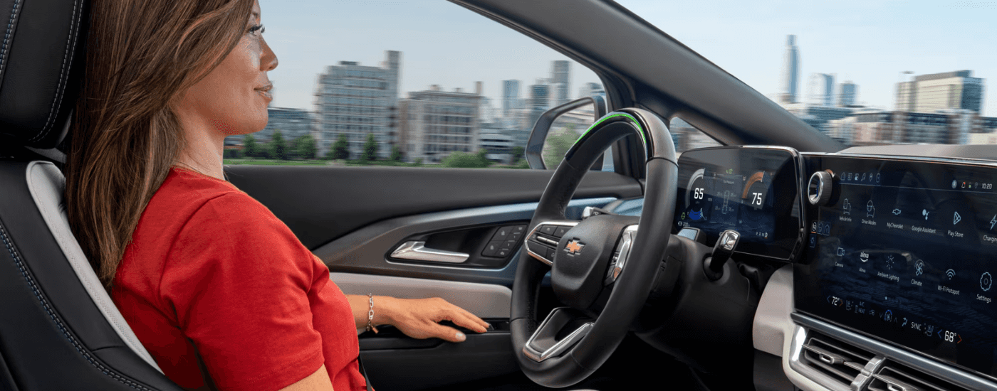 A driver using the Super Cruise feature in the 2026 Chevy Equinox EV