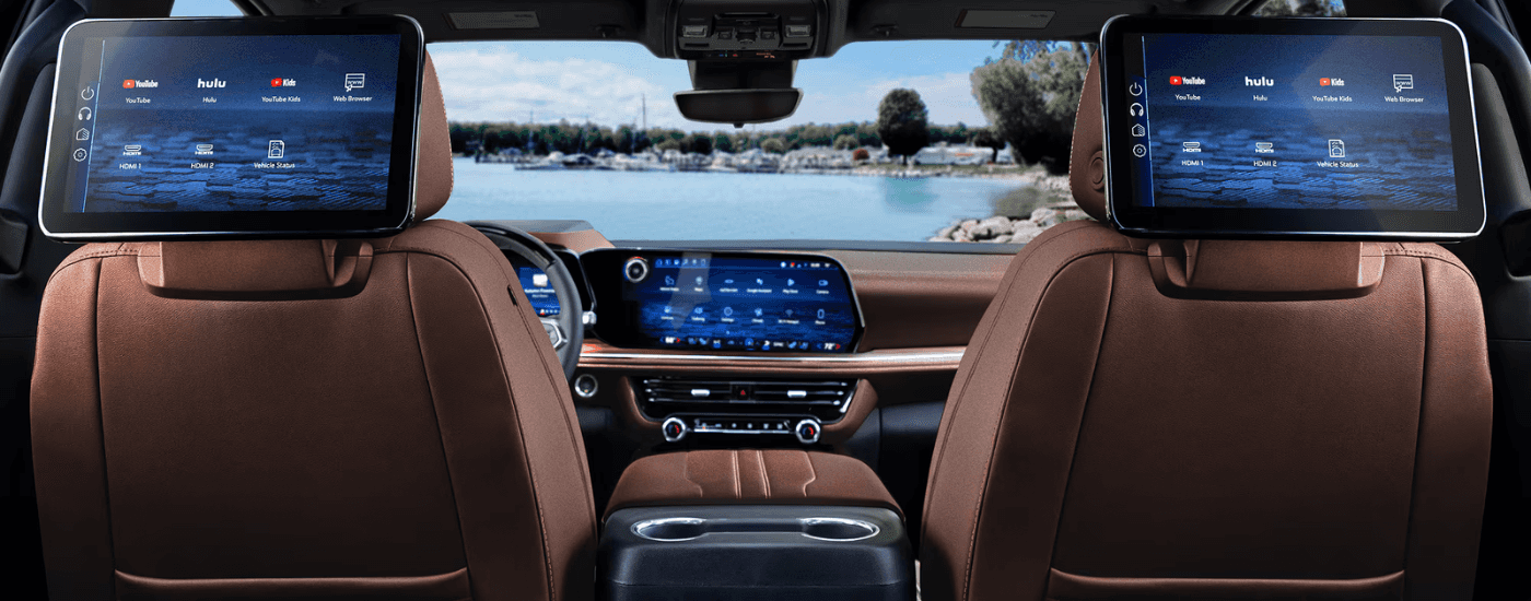 Interior screens and infotainment system in the 2026 Chevy Tahoe