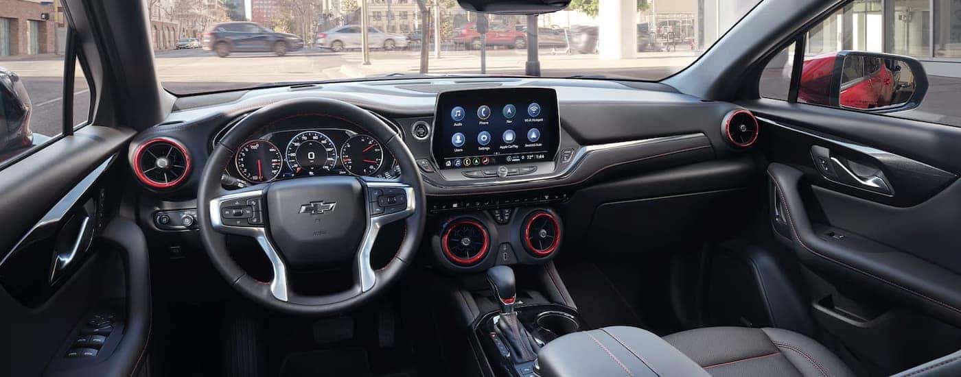 Dashboard and center console in a 2026 Chevy Blazer