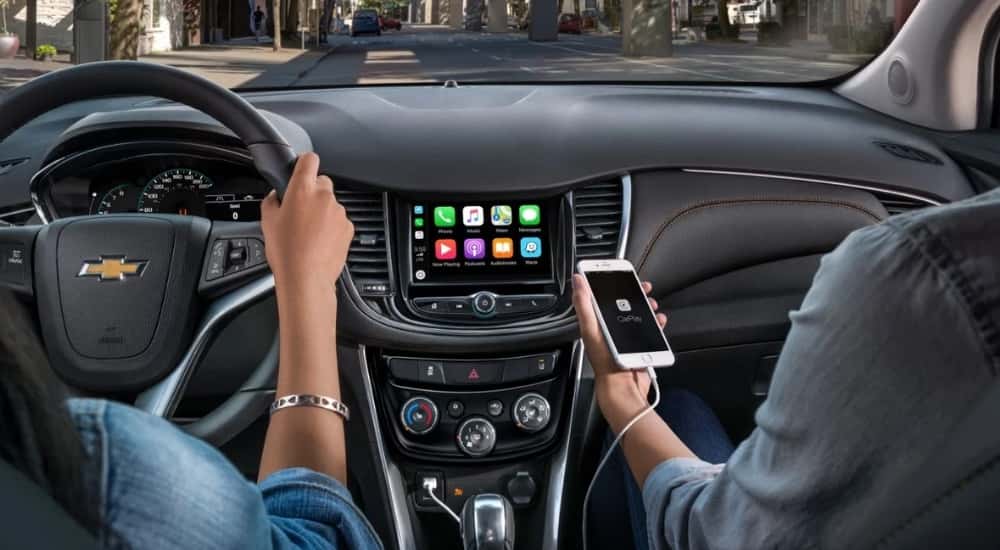 2020 Chevy Trax Apple CarPlay connected by a cord