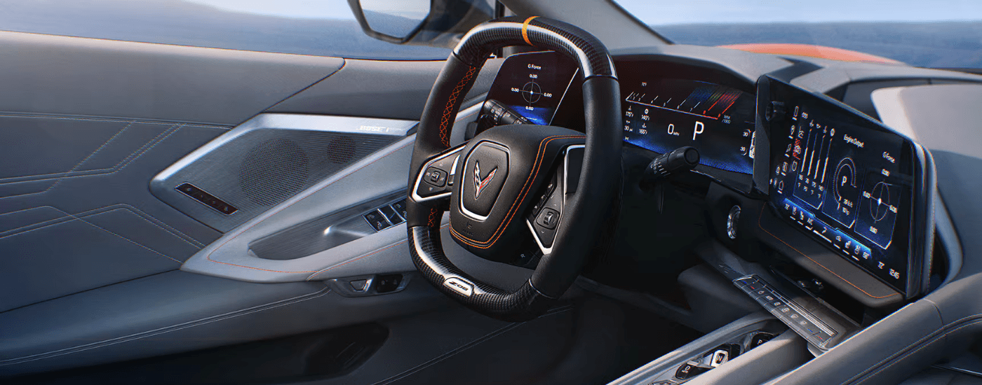 Infotainment system and digital gauge cluster in a 2026 Chevy Corvette E-Ray