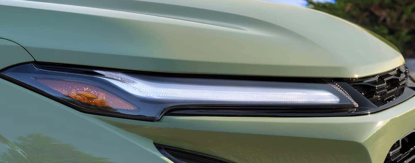 Headlight on a green 2026 Chevy Trax