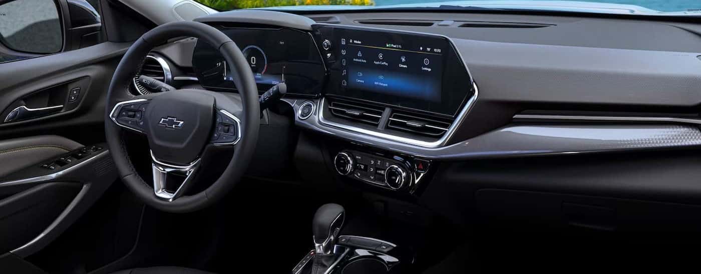 Black dash in a 2026 Chevy Trax LT.