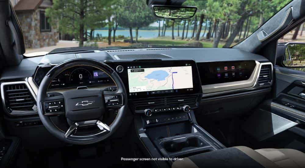 A 2027 Silverado 1500 Front Interior Driver View.