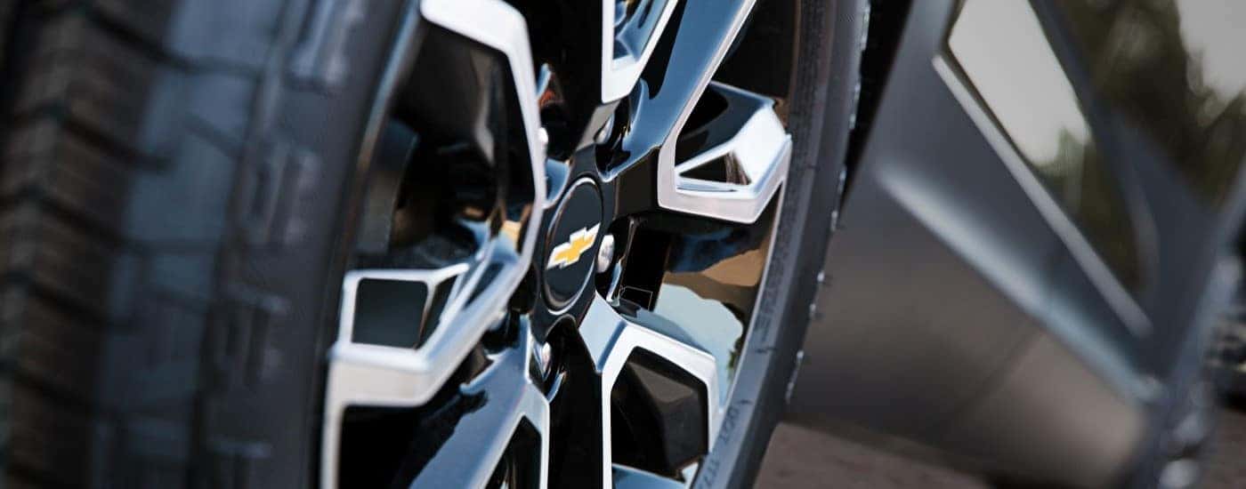 Close up of wheel and tire on a 2021 Chevy Trailblazer ACTIV.
