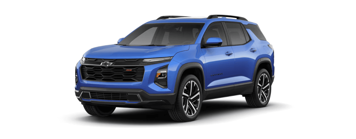A blue 2027 Chevy Equinox model