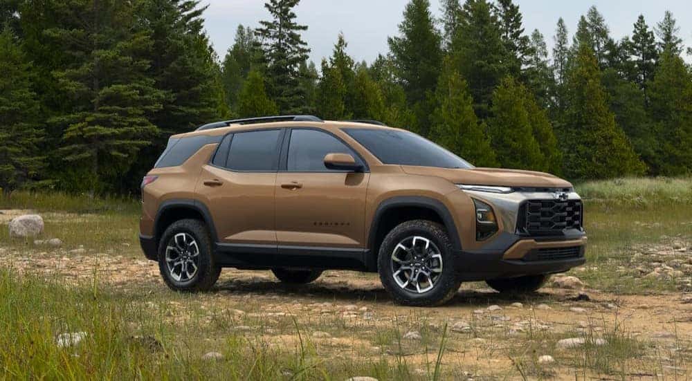 A brown 2027 Chevy Equinox parked offroad.