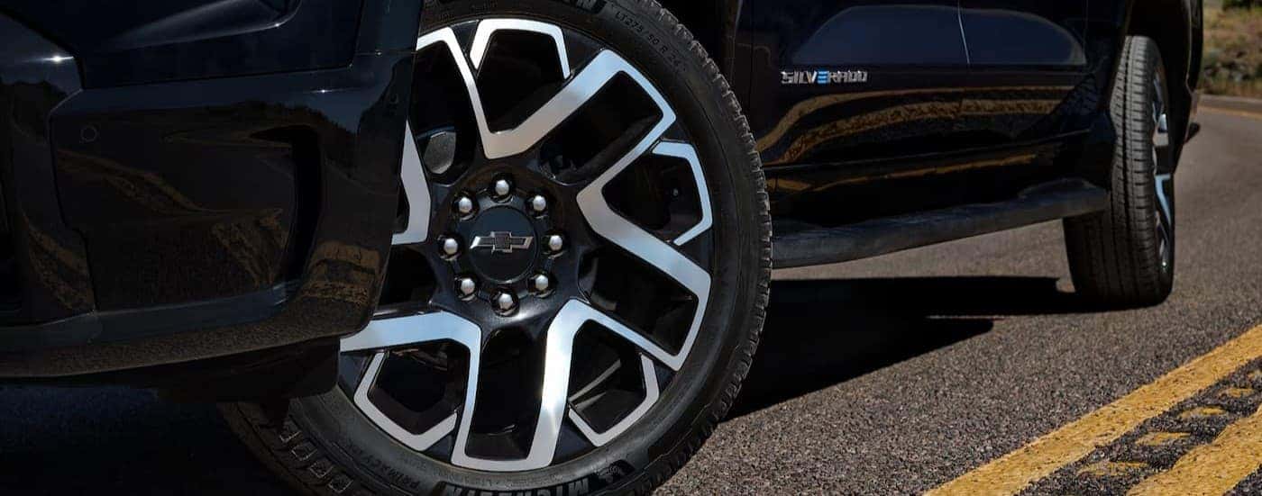 Wheels on a 2025 Chevy Silverado EV.