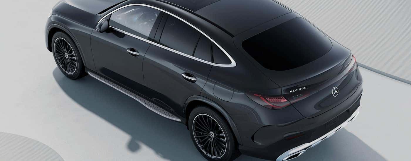 Rear view of a black 2025 Mercedes-Benz GLC Coupe