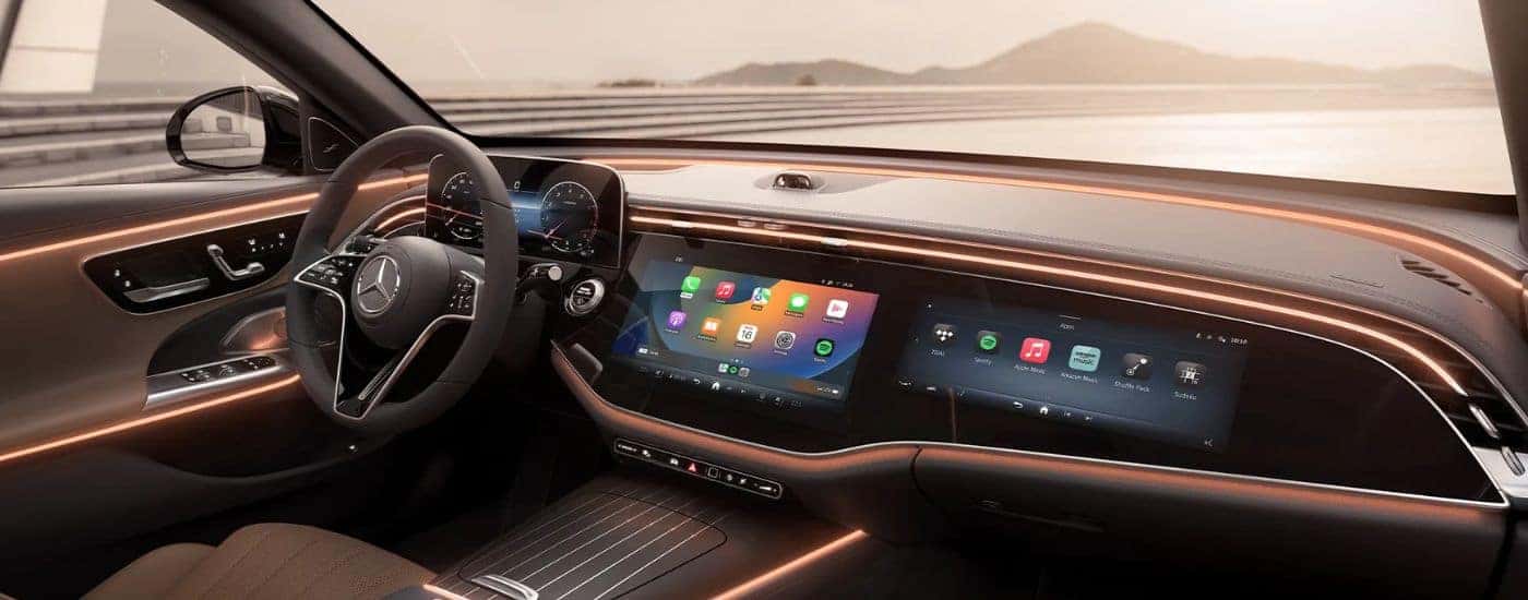 Interior view of a Mercedes-Benz E-Class Sedan.