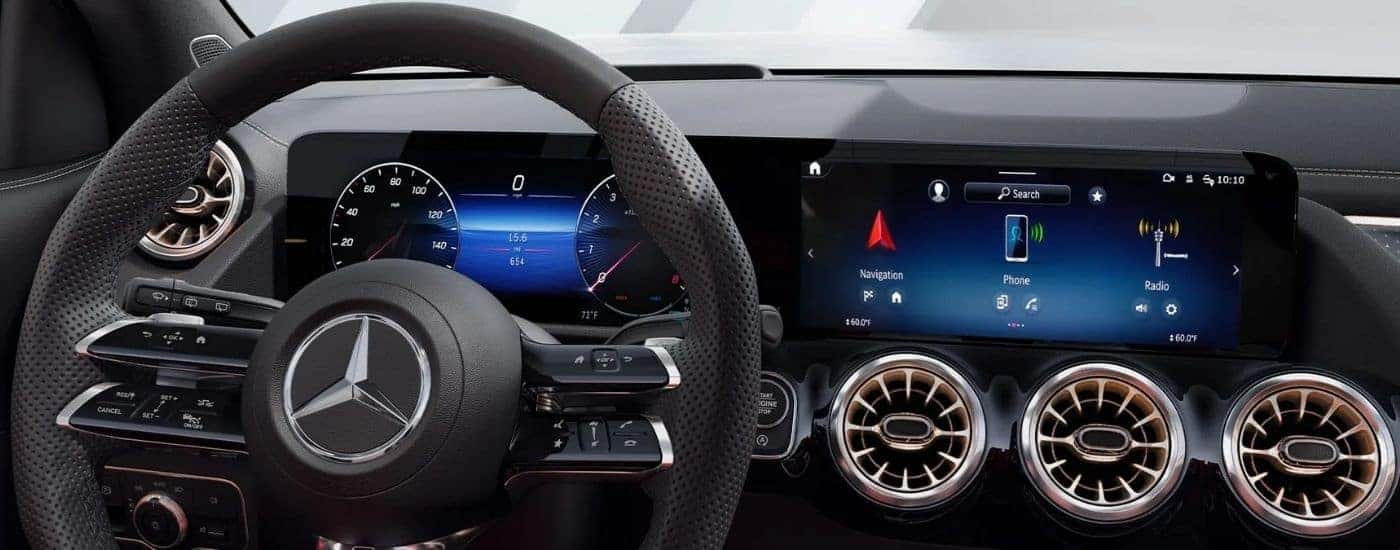 The interior of a 2025 Mercedes-Benz GLA for sale.