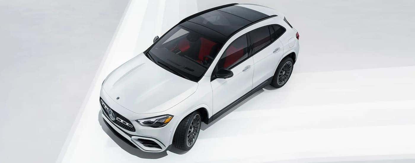 Top view of a white 2026 Mercedes-Benz GLA