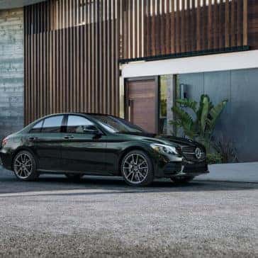 2019-Mercedes-Benz-C-Class-Sedan-in-front-of-home