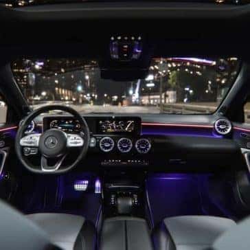 2019 MB A-Class Interior at Night