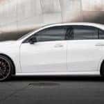 White 2019 Mercedes-Benz A-Class Profile View