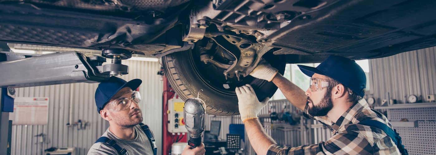 Mechanics Aligning Vehicle