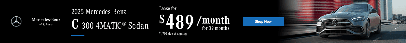 2025 Mercedes-Benz C 300 4MATIC Sedan Lease for $489/mo for 39 Months $4,703 Due at Signing