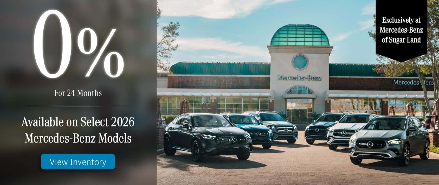 0% for 24 mo. on Select 2026 Mercedes-Benz Models