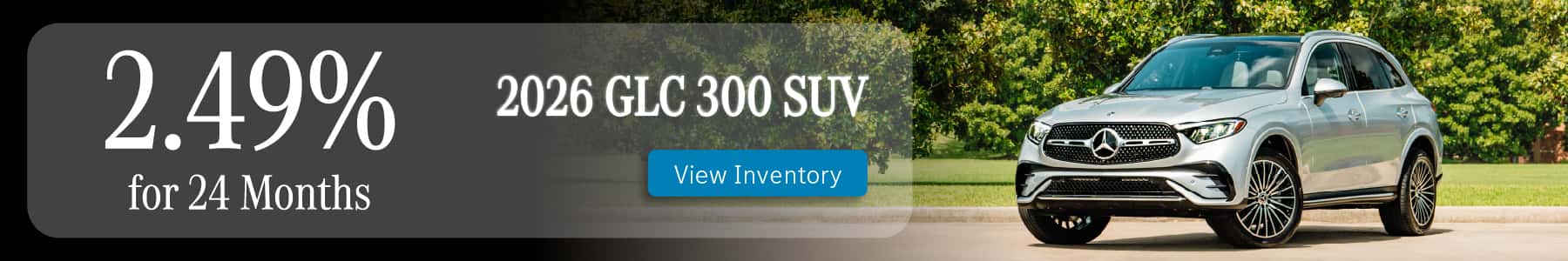 2.49% for 24 Months on New 2026 Mercedes-Benz GLC 300 SUVs at Mercedes-Benz of Sugar Land